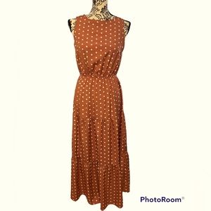 SHEIN Polka Dot Sleeveless Ruffle
Hem A-line Dress, S